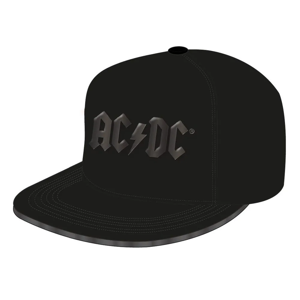 AC/DC Snapback Cap – Shiny Black Logo