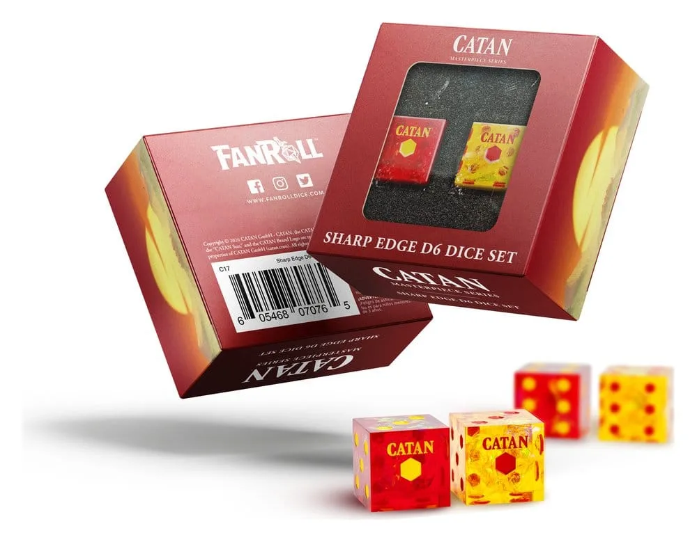 Catan Dice Set – Sharp Edge Resin D6