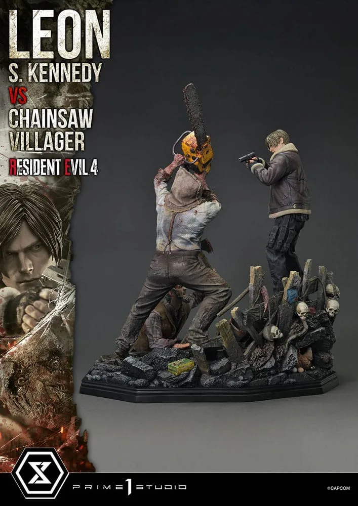 Resident Evil 4 Statue – Leon vs. Chainsaw Villager 76 cm 13