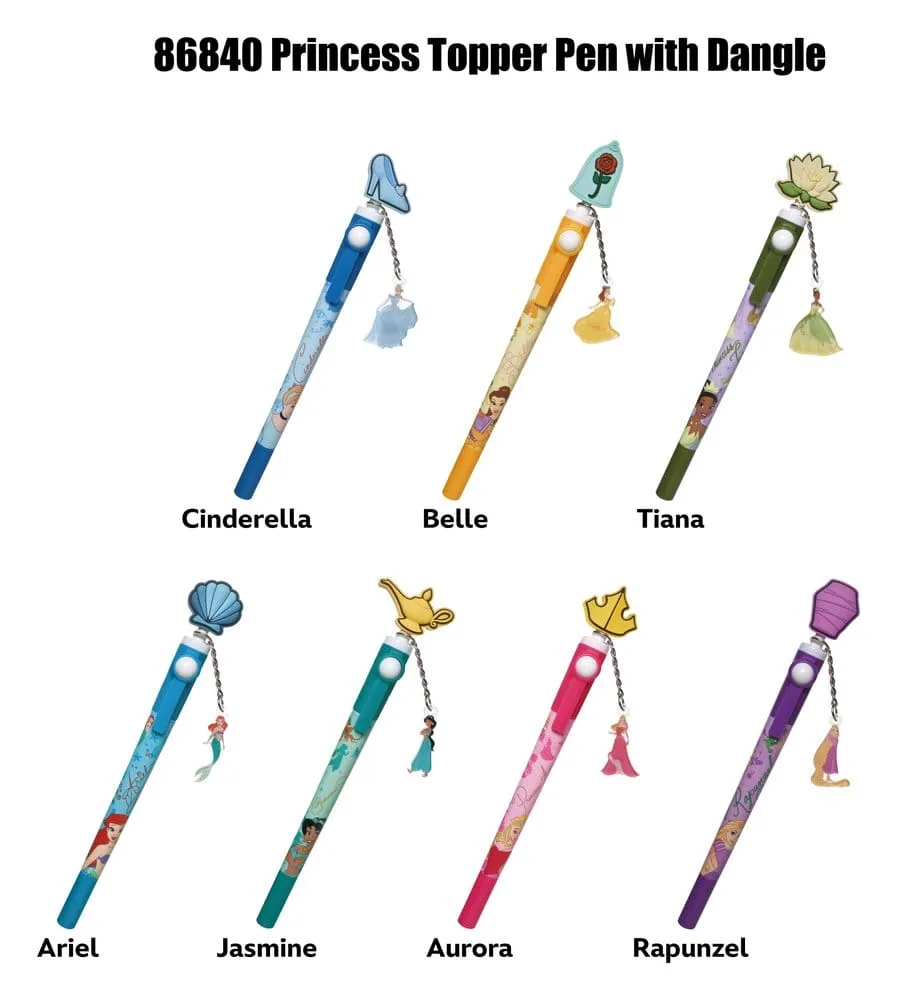 Disney Princess Spinning Pen Display – 16 3D Head Toppers