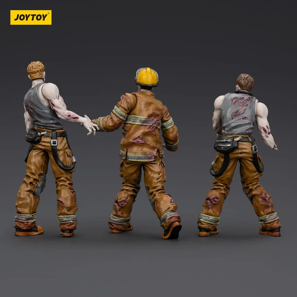 Zombie Dark Source Actionfiguren-Set – 3 Feuerwehrleute 8 cm 4
