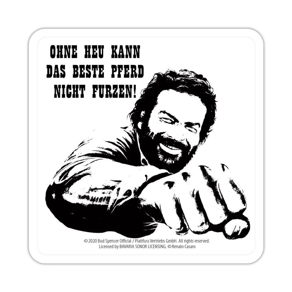 Bud Spencer Coaster – Faust Pferd 10 x 10 cm