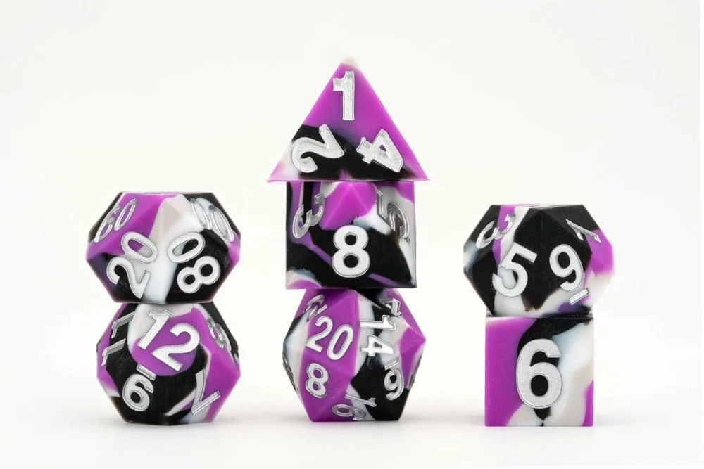 Pride Dice Set – Asexual Flag 16 mm