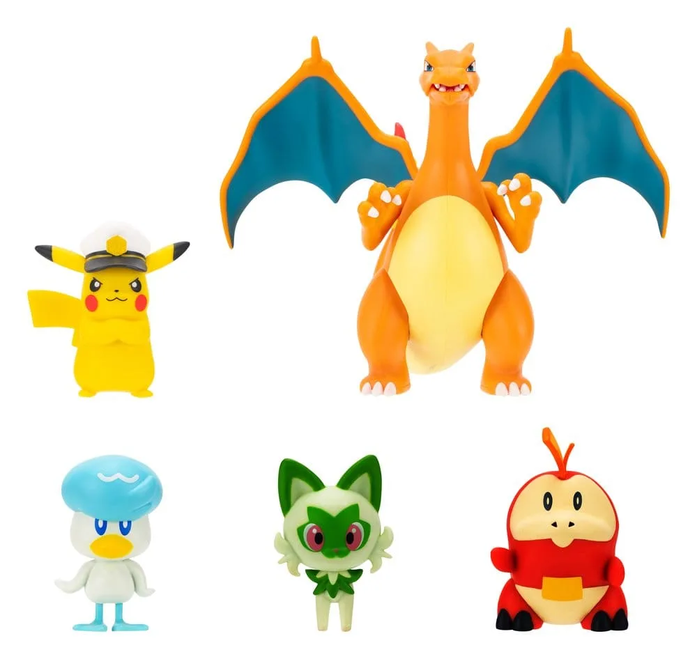 Pokémon Action Figure Set – Five Characters and Flame Effect 1