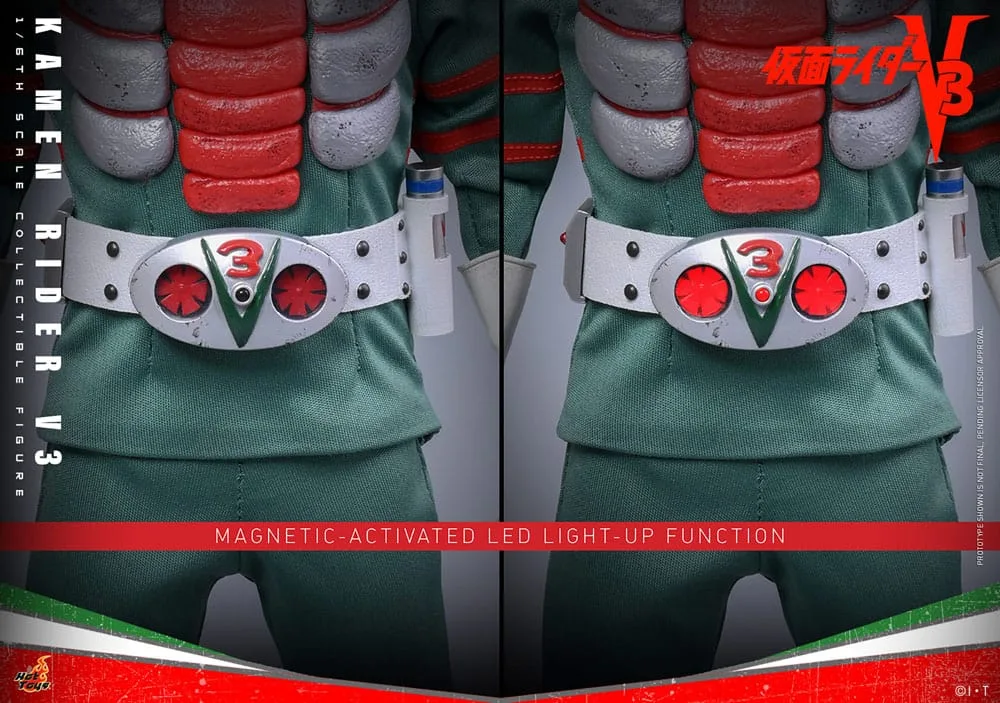 Kamen Rider Actionfigur – V3 mit LED-Augen 1:6 30 cm 19