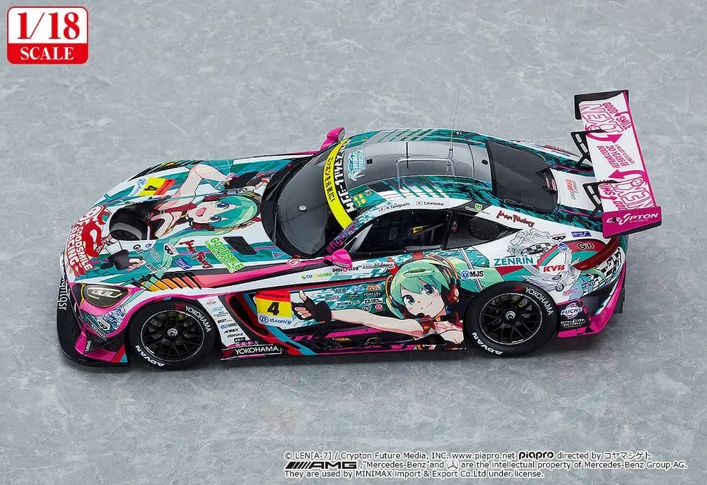 Hatsune Miku Model Car – AMG 2020 Okayama Test 1/18 Scale 26 cm 4