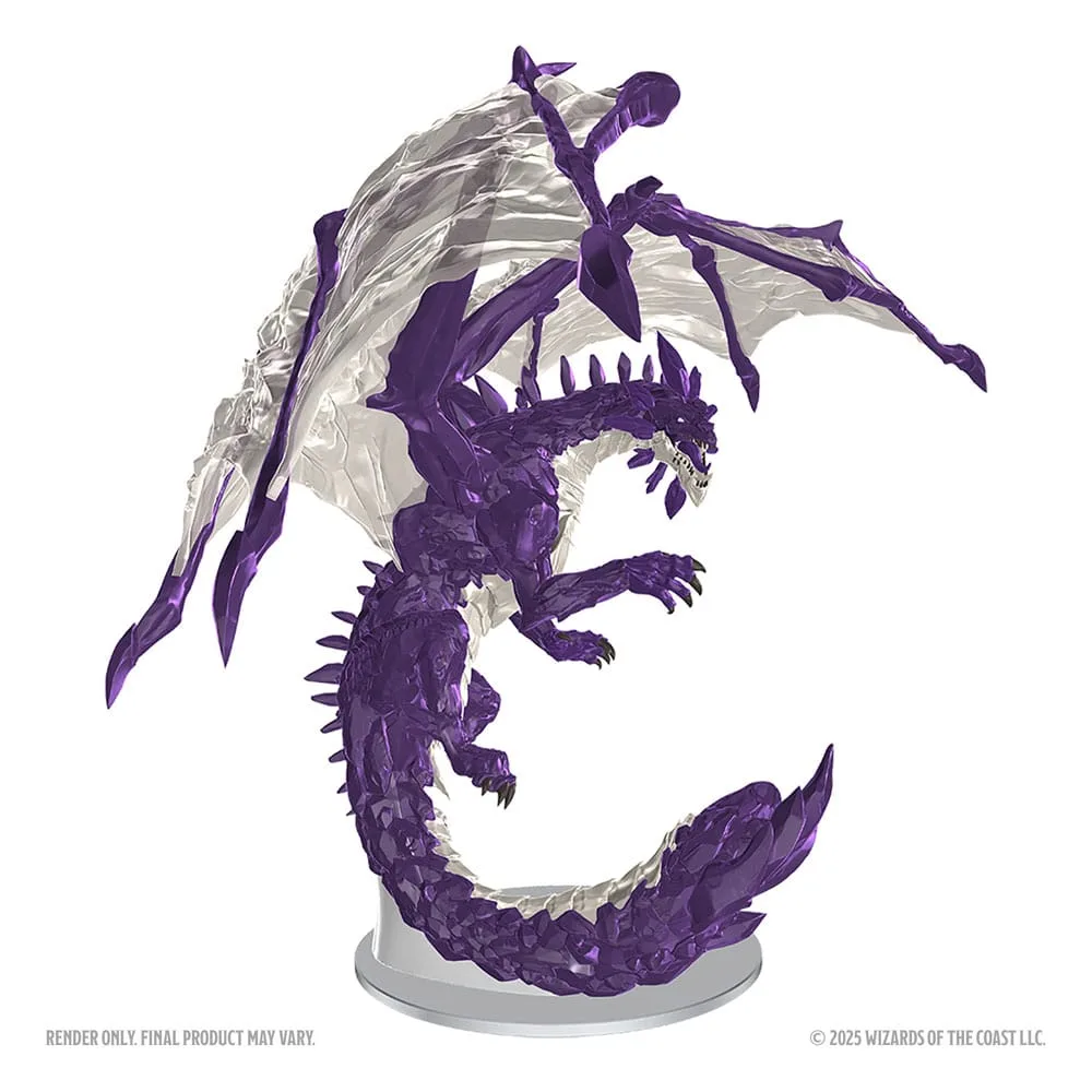 D&D Unpainted Miniature – Adult Amethyst Dragon 38 cm Wingspan 2