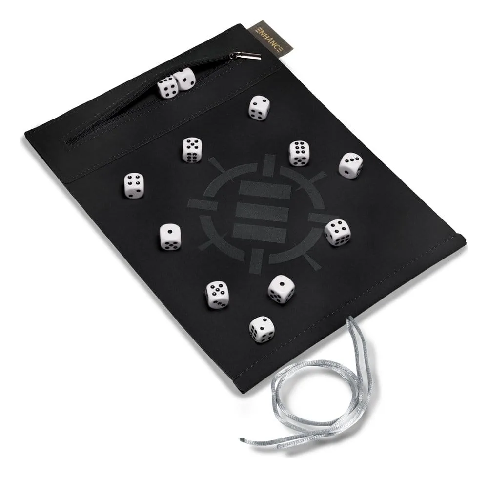 Enhance Dice & Rolling Mat Set – White Roll on a Scroll