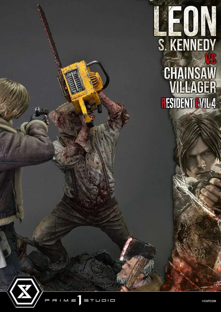 Resident Evil 4 Statue – Leon vs. Chainsaw Villager 76 cm 23