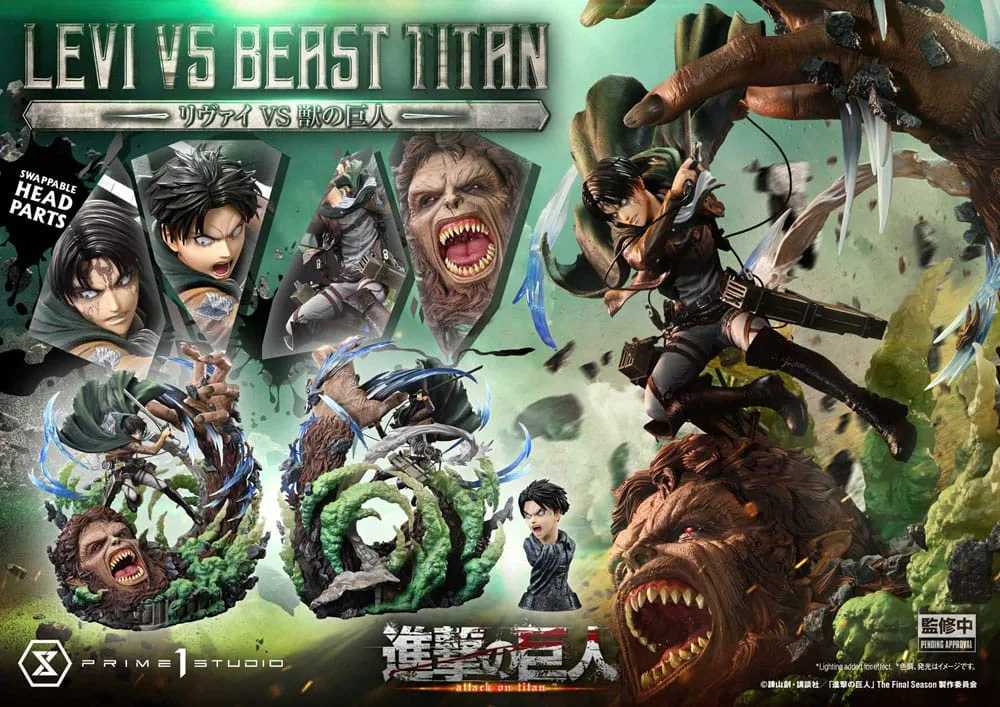 Attack on Titan Statue – Levi Versus Beast Titan 73 cm 2