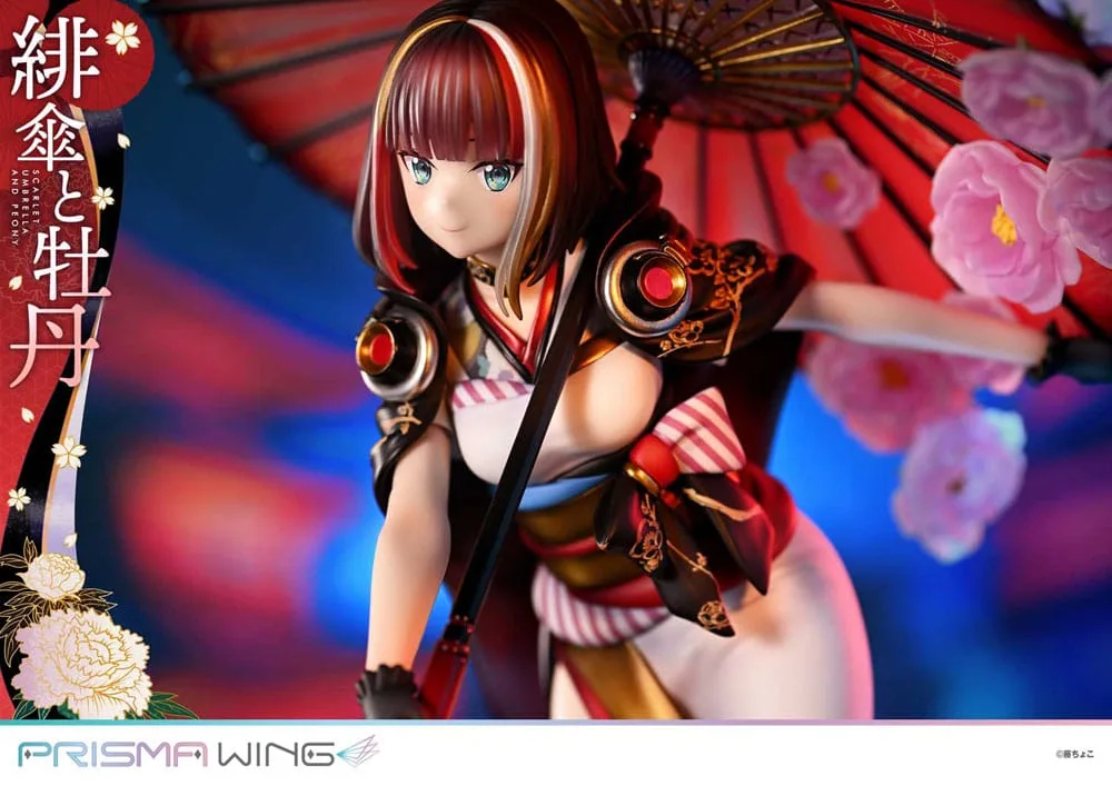 Fuzichoco PVC Statue – Scarlet Umbrella and Peony 1/7 Scale 28 cm 9