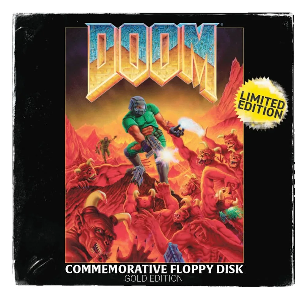 Doom Floppy Disk Replica – Imitation Gold Plated 8.9 x 8.9 cm 6