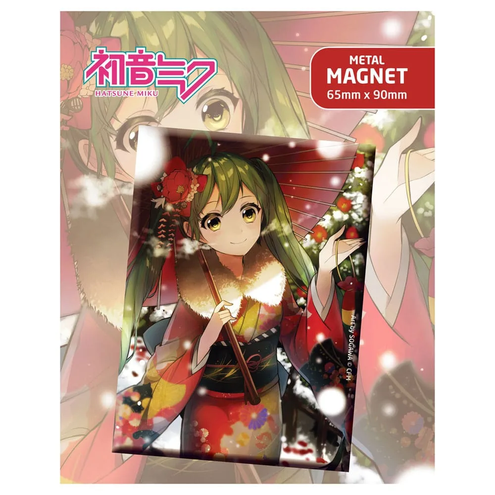 Hatsune Miku Fridge Magnet – Winter Design 6.5 x 9 cm