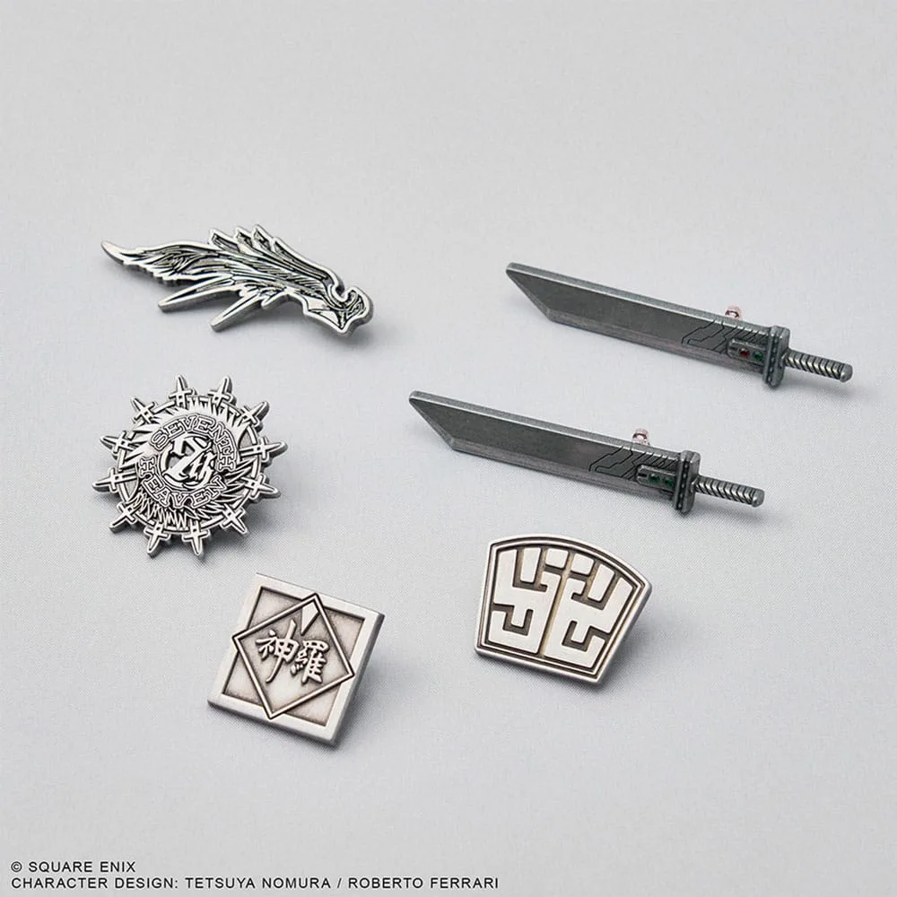 Final Fantasy VII Rebirth Metal Pins – 6 Blind Box Display