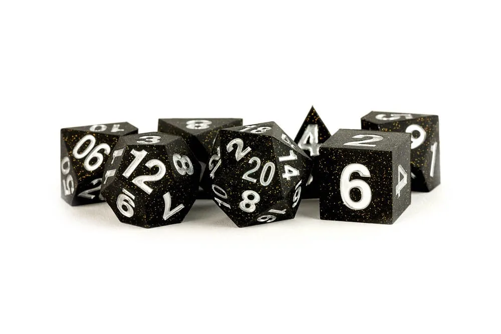 FanRoll Silicone Dice Set – Sharp Edge Gold Scatter 16 mm 2