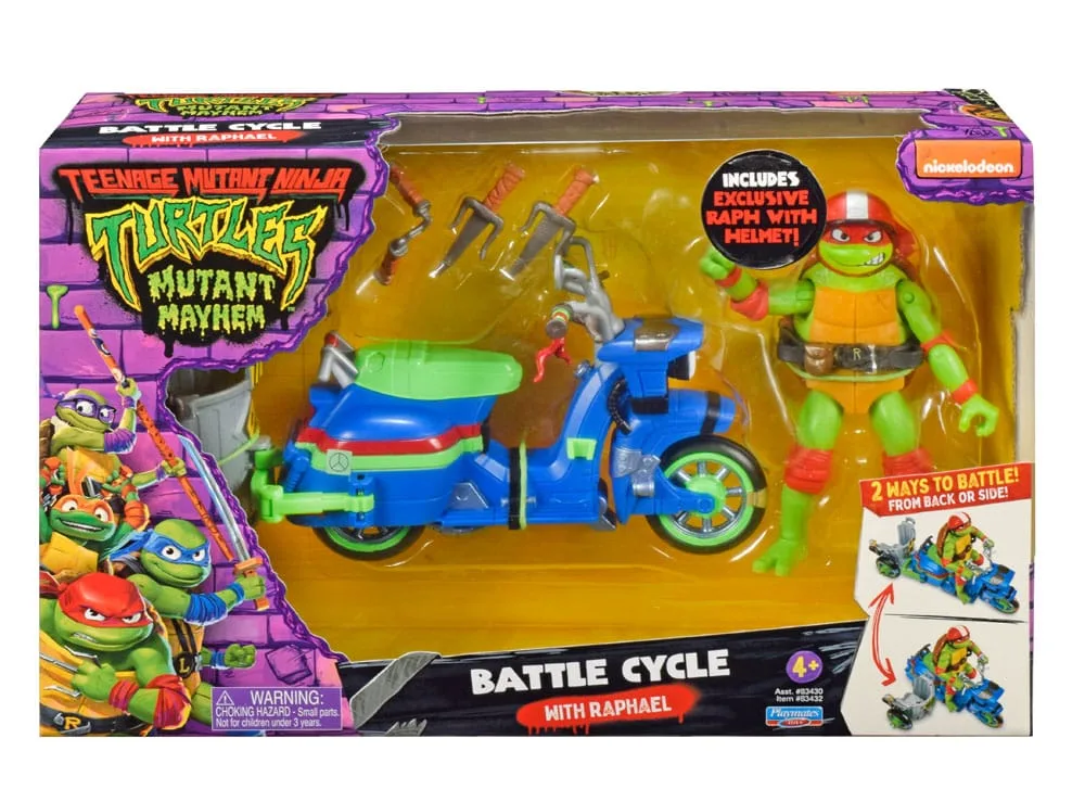 TMNT Action Figure – Raphael and Scooter with Sidecar 11 cm 2