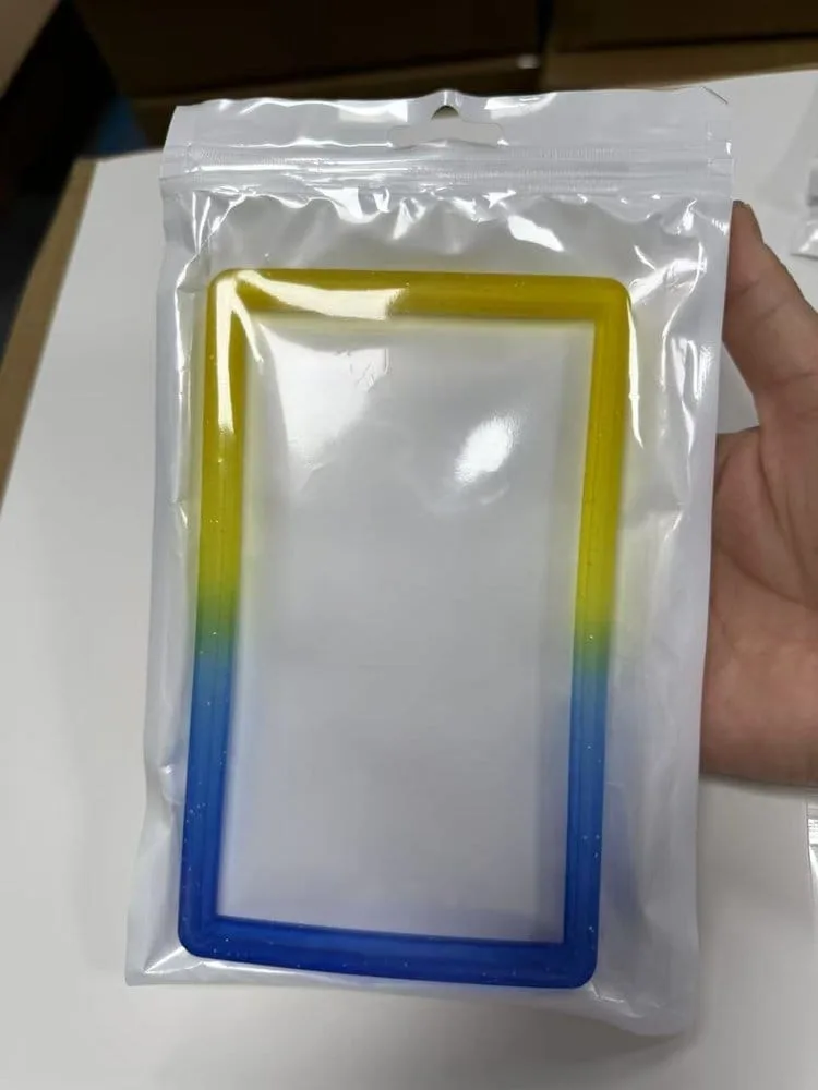 Evoretro PSA Slab Bumper – Yellow-Blue Gradient Glitter 1