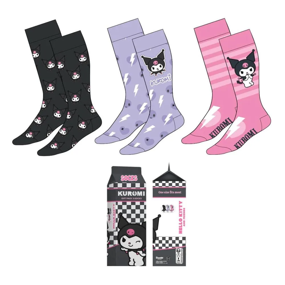 Sanrio Socks – Kuromi 3-Pack EU 36-43
