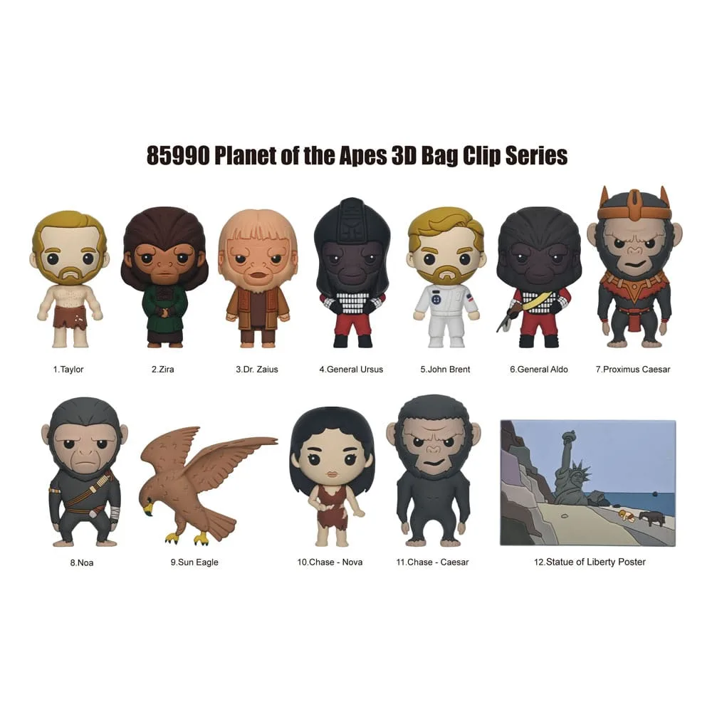 Planet of the Apes Bag Clips – Series 1 Display of 24 2
