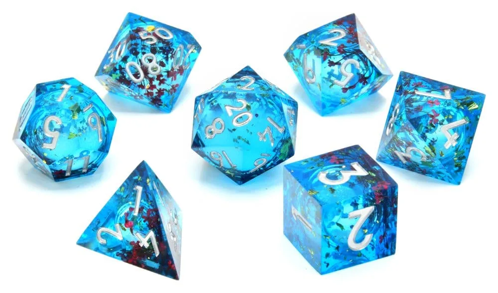 CritStones Dice Set – Mermaid's Maelstrom Liquid Core 7 Pieces