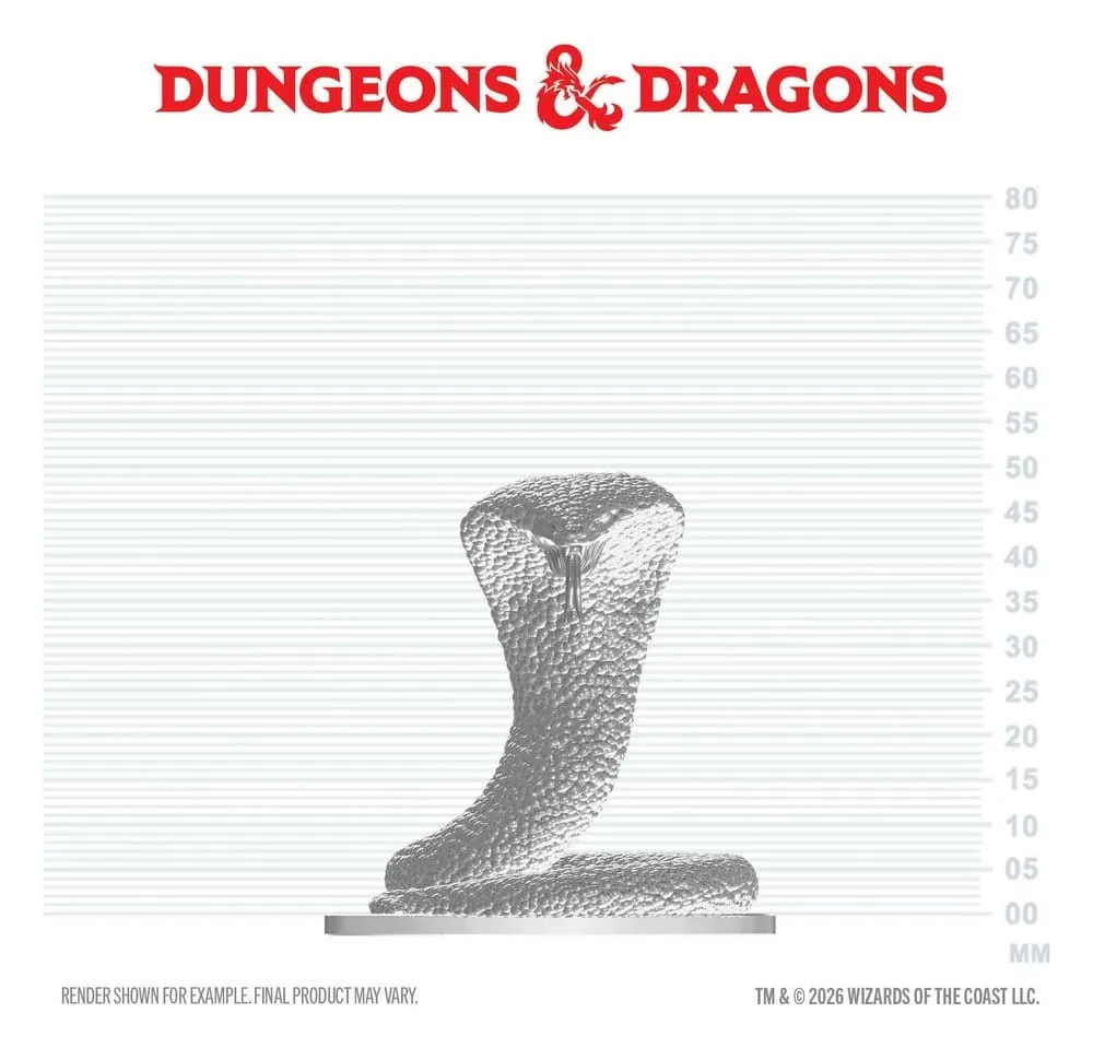 Dungeons & Dragons Mini Figure – Nolzur’s Polar Serpent 4 cm