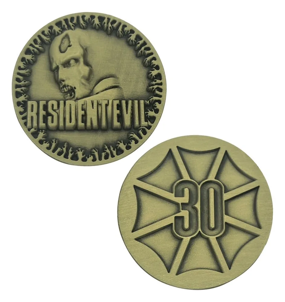 Resident Evil Coin – 30th Anniversary Antique Brass Finish 4 cm 2