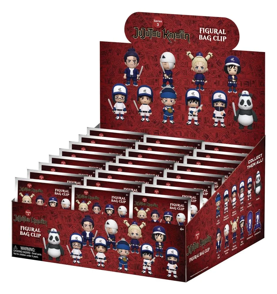 Jujutsu Kaisen Bag Clips – Series 3 Blind Bag Display