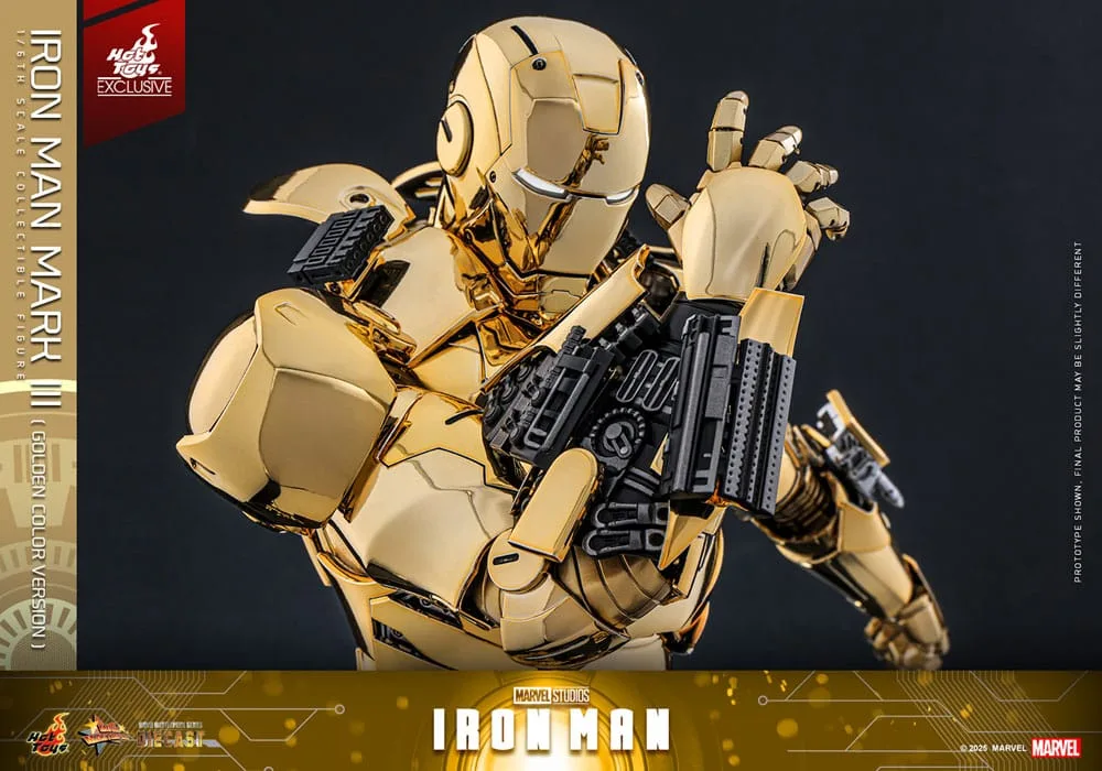 Iron Man Action Figure – Mark III Gold Version 1/6 33 cm 5