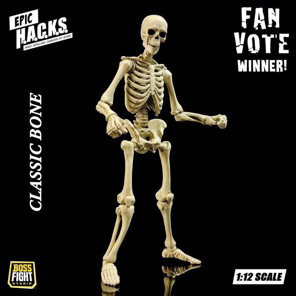 Epic H.A.C.K.S. Action Figure – Skeleton Blank Classic Bone 1/12 7