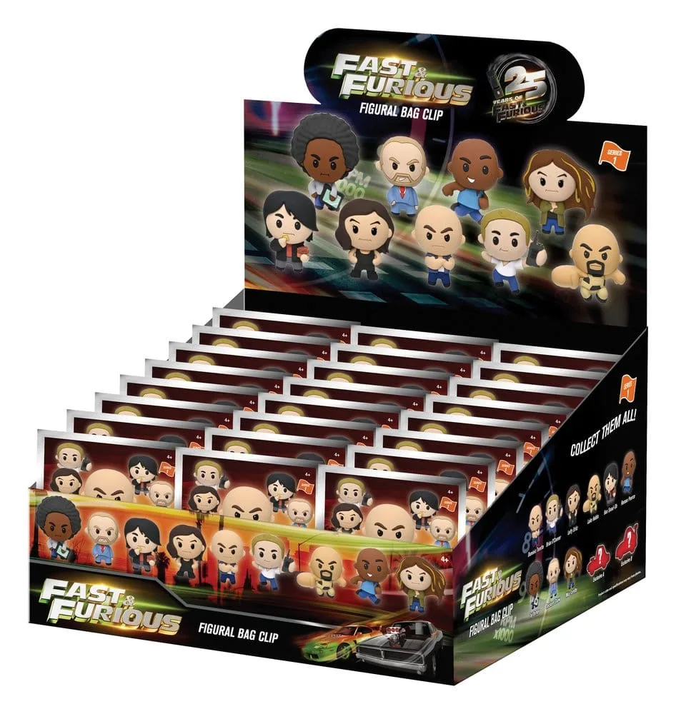 Fast & Furious Bag Clips – 25th Anniversary Display of 24
