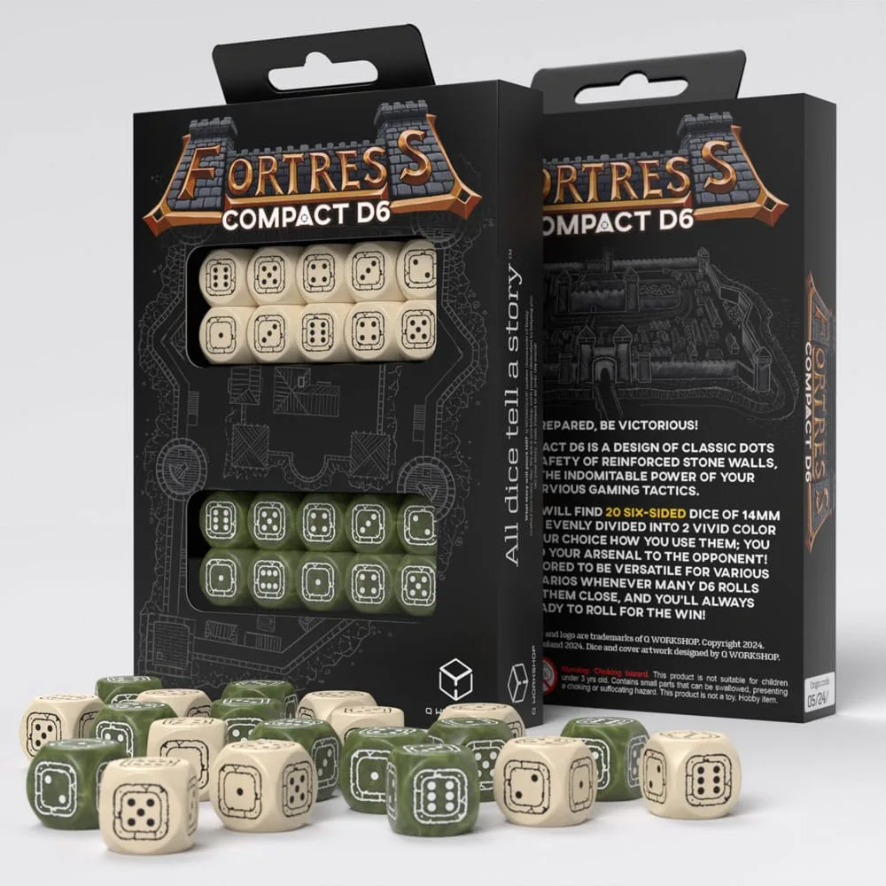 Fortress Compact Dobbelset – Beige en olijfgroen 14 mm 2
