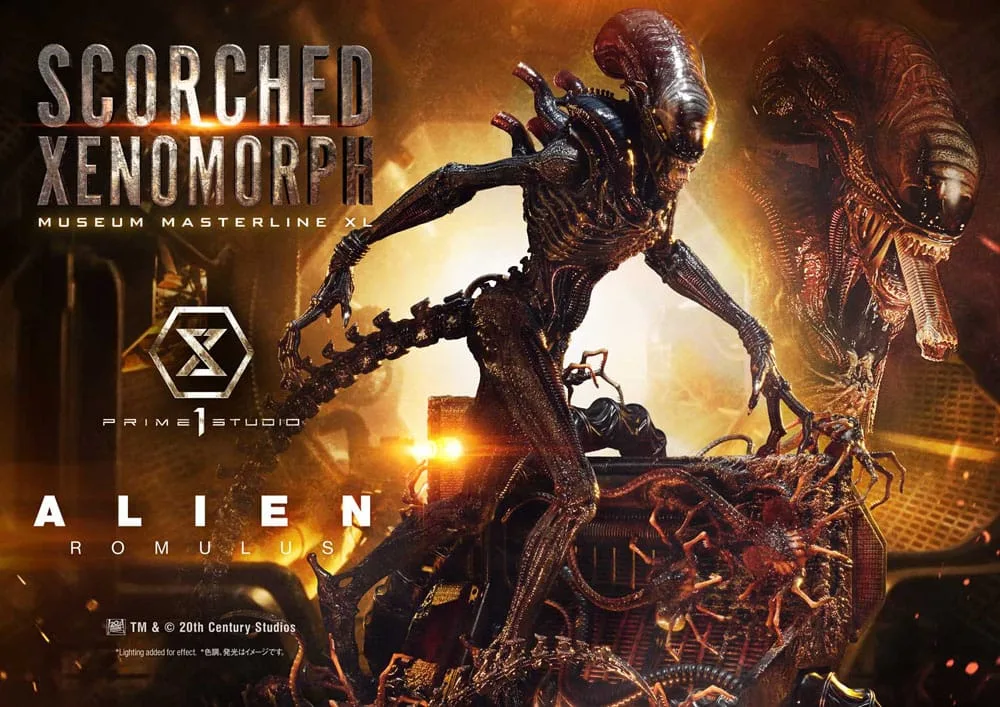 Alien Romulus Statue – Scorched Xenomorph 98 cm 2
