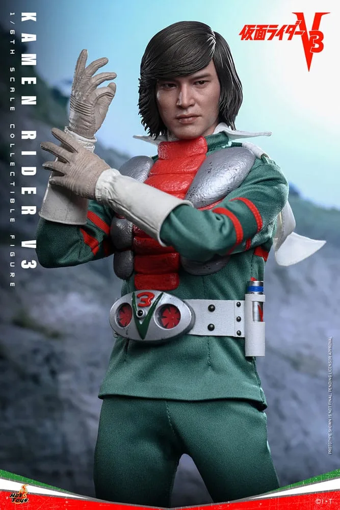 Kamen Rider Actionfigur – V3 mit LED-Augen 1:6 30 cm 15