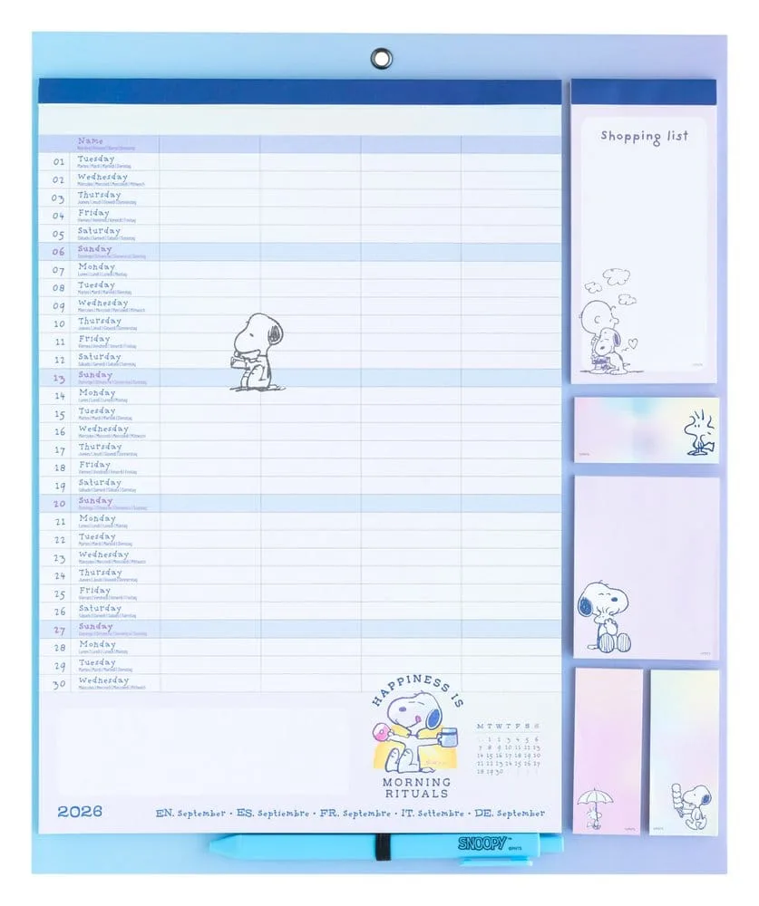 Peanuts Magnetic Planner – Snoopy 2026/27 30 x 35 cm 3