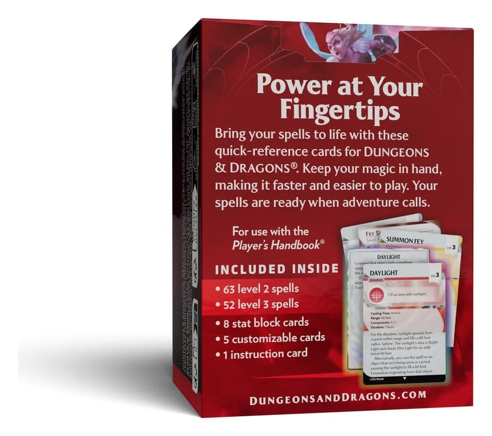 Dungeons & Dragons Reference Cards – Level 2–3 Spells 2