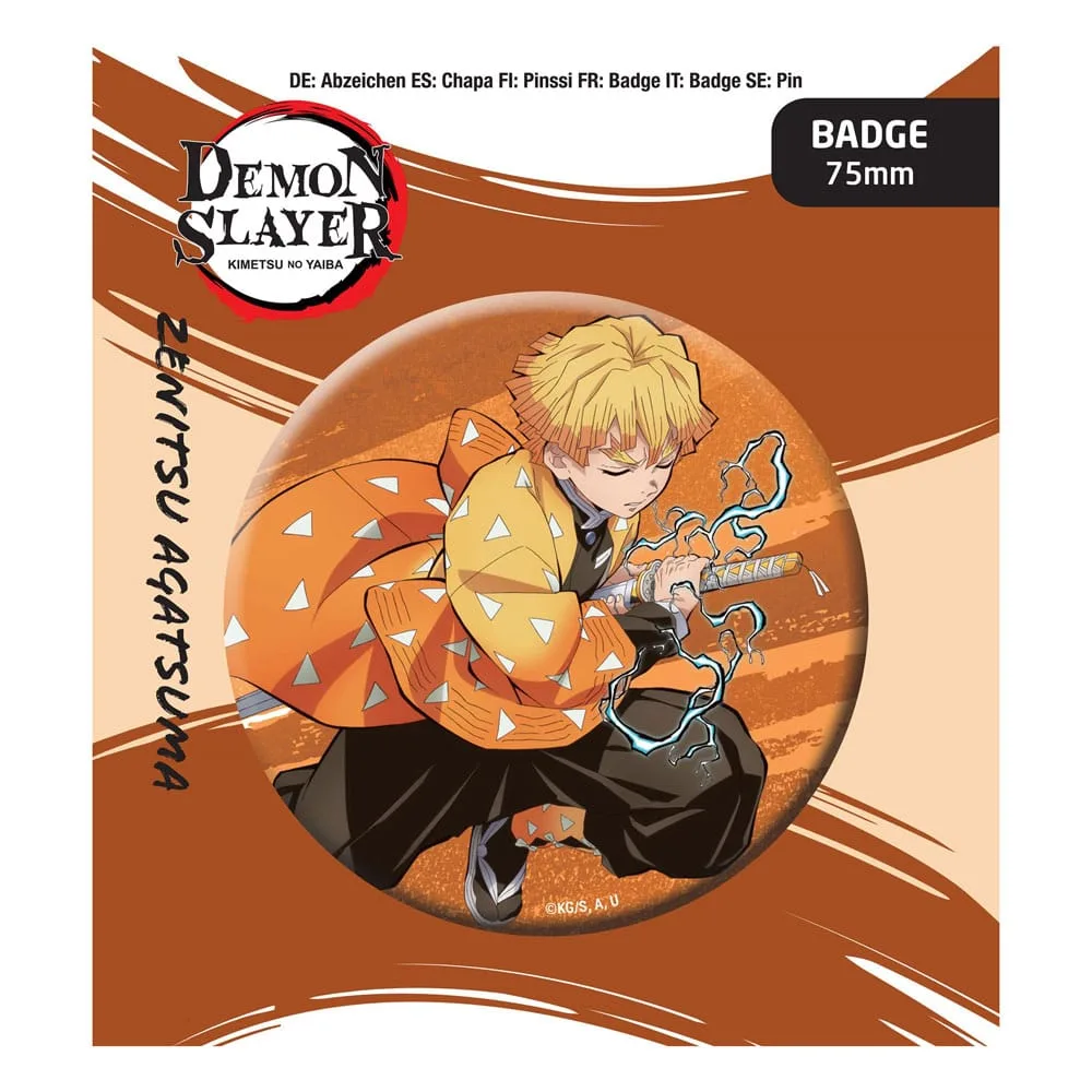 Demon Slayer Pin Badge – Zenitsu Agatsuma 7.5 cm