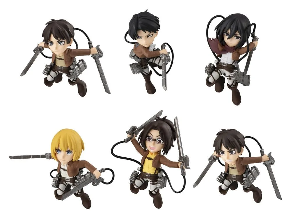 Attack on Titan Mini Figures – Tobimas 6 Pack with Gift 1