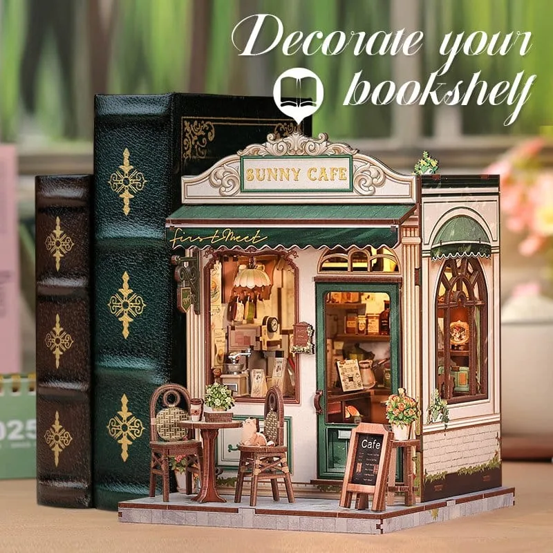 CuteBee Miniature House Model Kit – Sunny Cafe 20 x 16 cm 4
