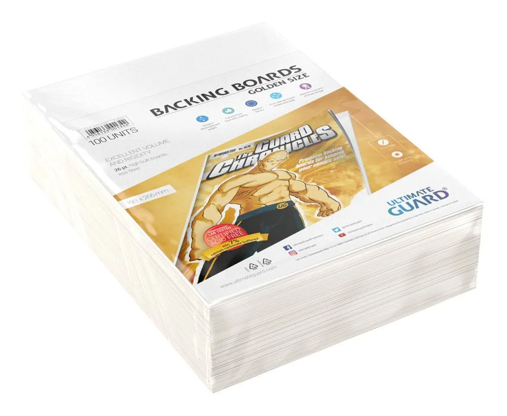 Ultimate Guard Comic Backing Boards – Golden Size 193 x 266 mm