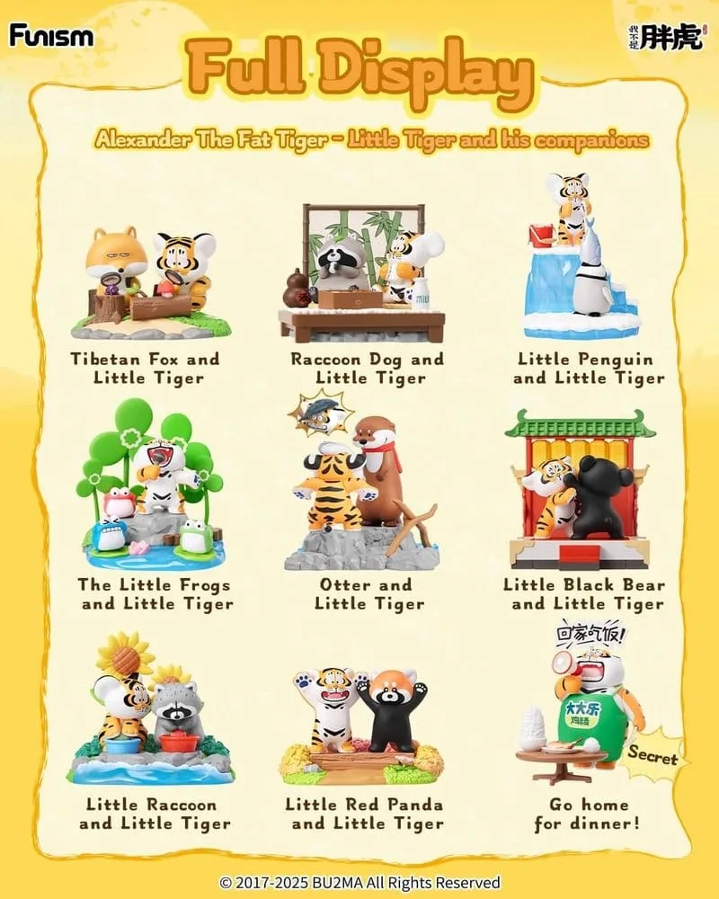 Alexander the Fat Tiger Mini Figures – 8-Piece Blind Display 5–13 cm 2