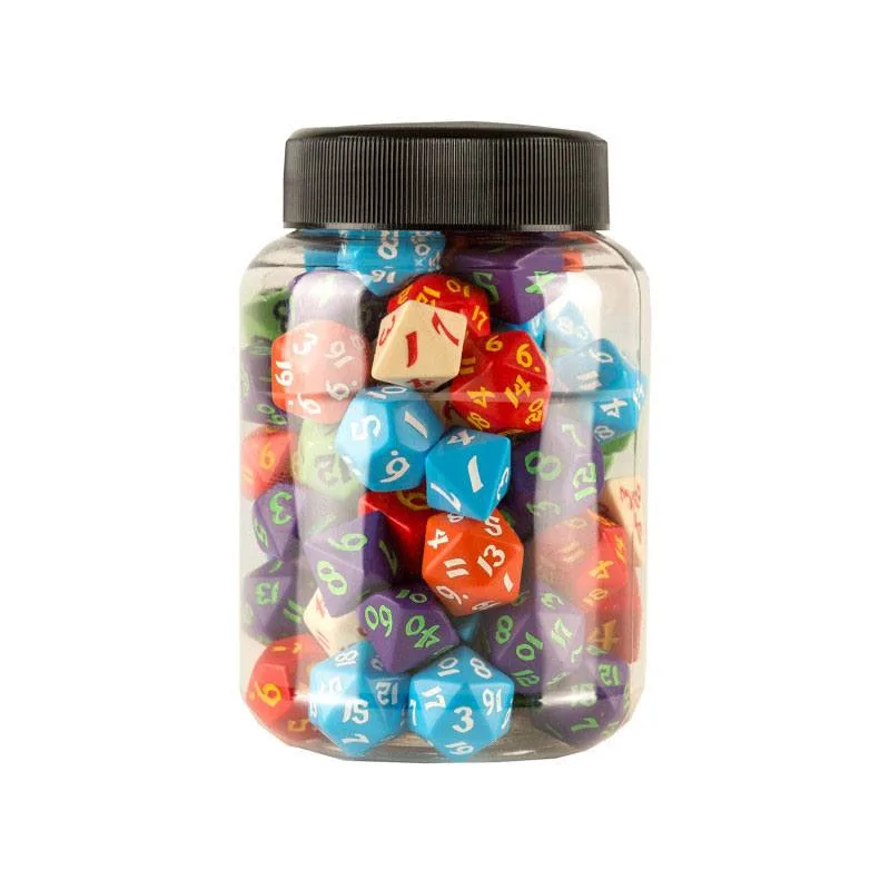 Classic RPG Dice Jar – 80 Assorted Dice