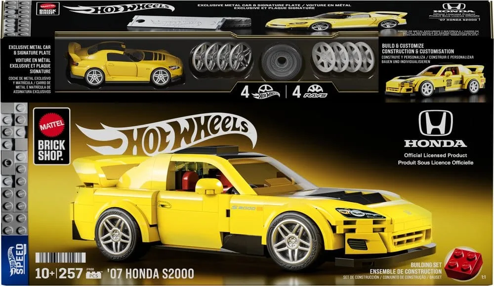 Hot Wheels Bouwset – Mattel Brick Shop 2007 Honda S2000 1:32 4