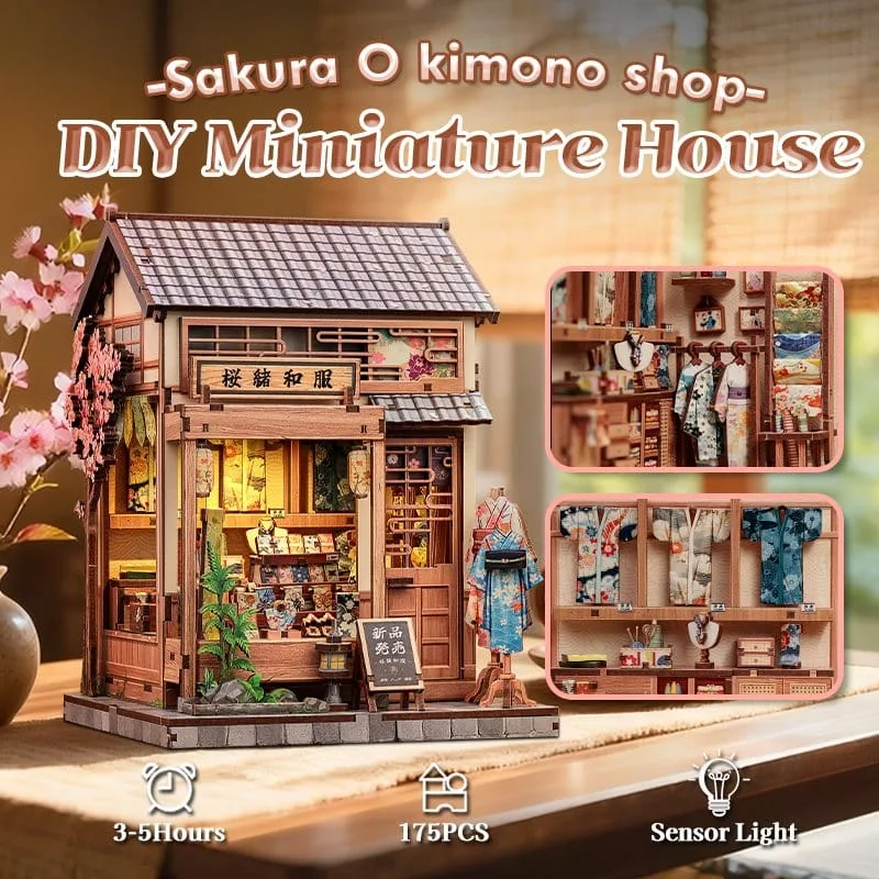 Miniatuur Bouwpakket – Sakura O Kimono Shop 19 x 14 cm 12