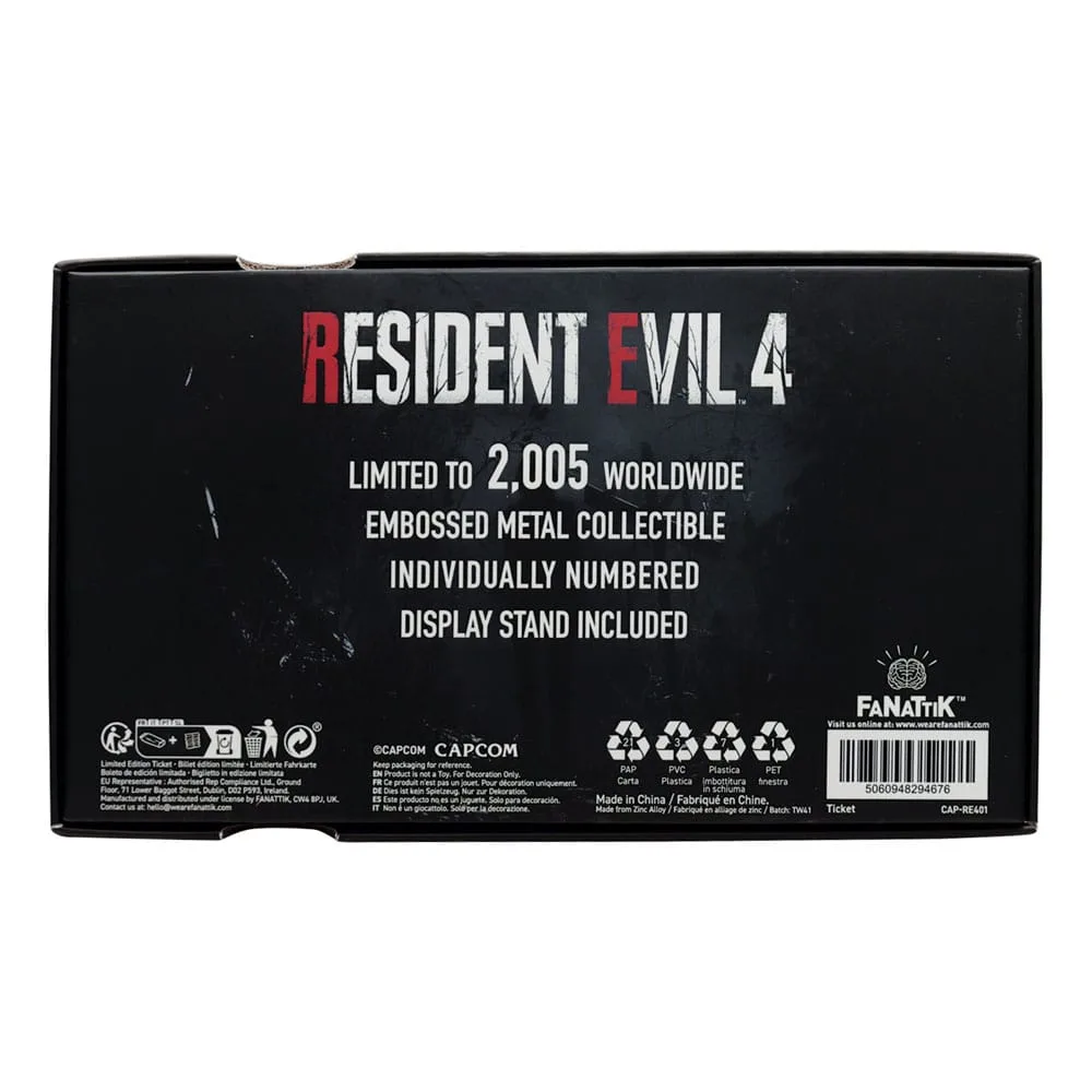 Resident Evil 4 Metal Replica – Exclusive Upgrade Ticket 1:1 4
