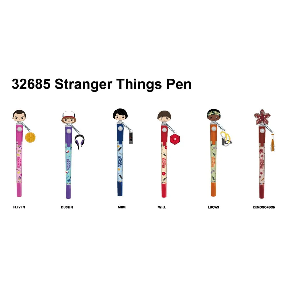 Stranger Things Pen Display – 3D Spinning Head Topper 16 Blind Boxes 3