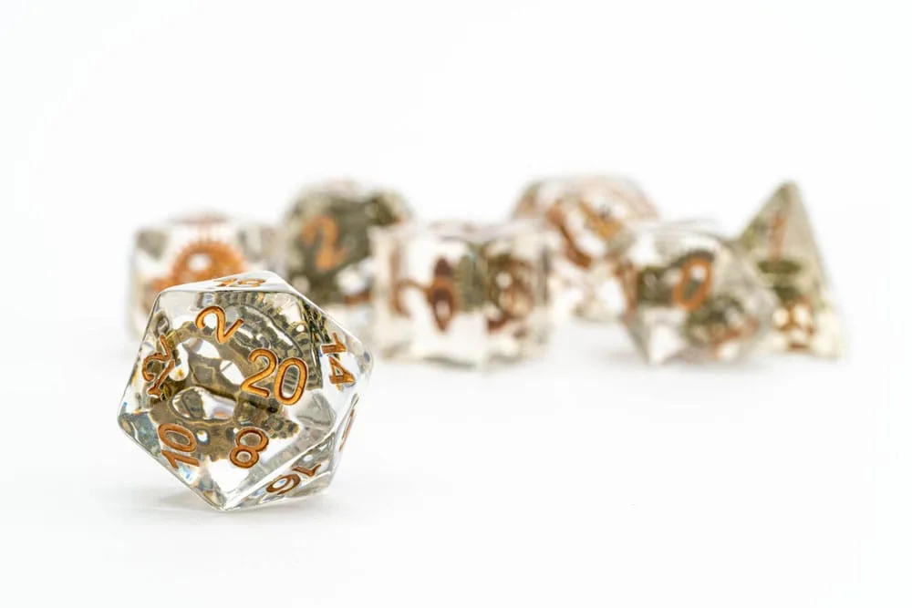FanRoll Dice Set – Gear 7 Pieces 16 mm 3