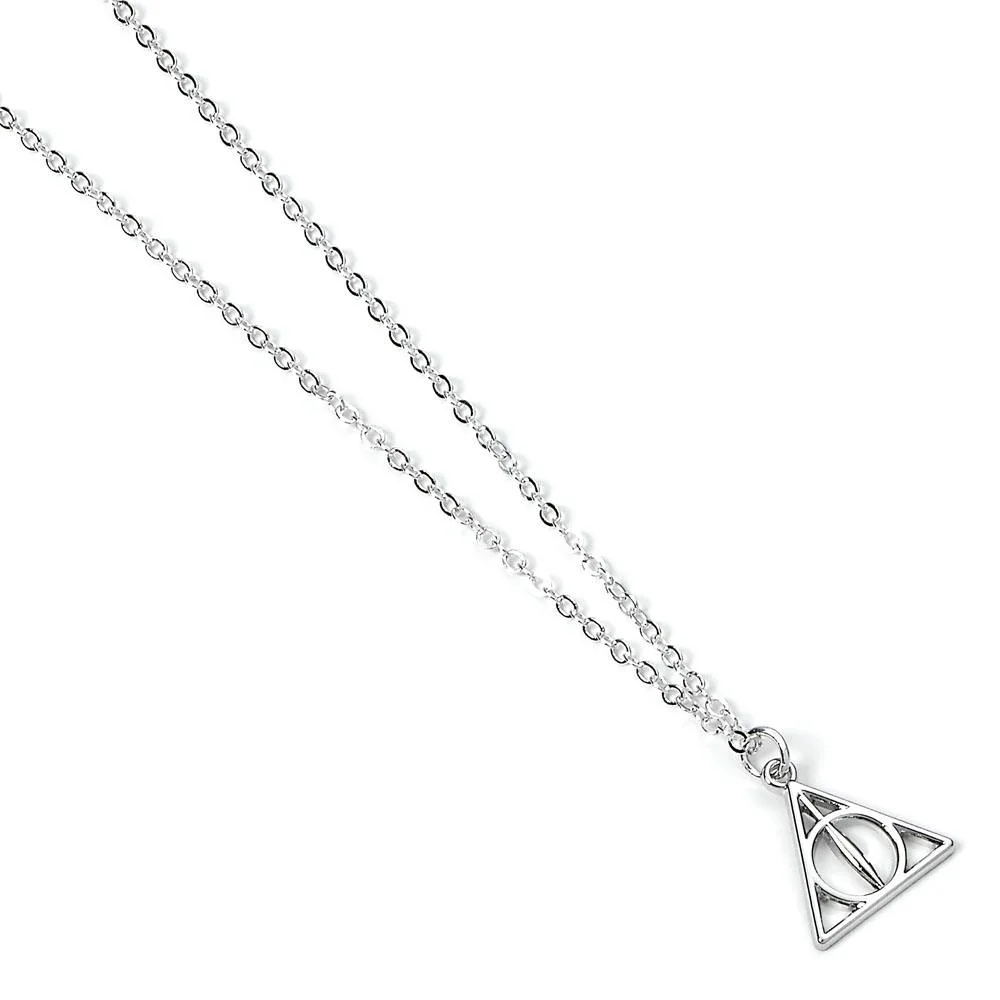 Harry Potter Necklace – Silver-Plated Deathly Hallows Pendant 2