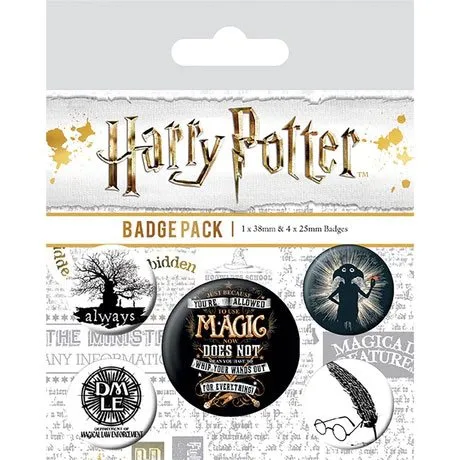 Harry Potter Pin-Back Buttons – Symbols Set of 5