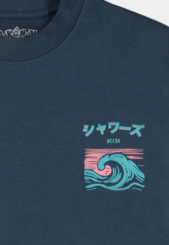Pokémon T-Shirt – Vaporeon Navy 2