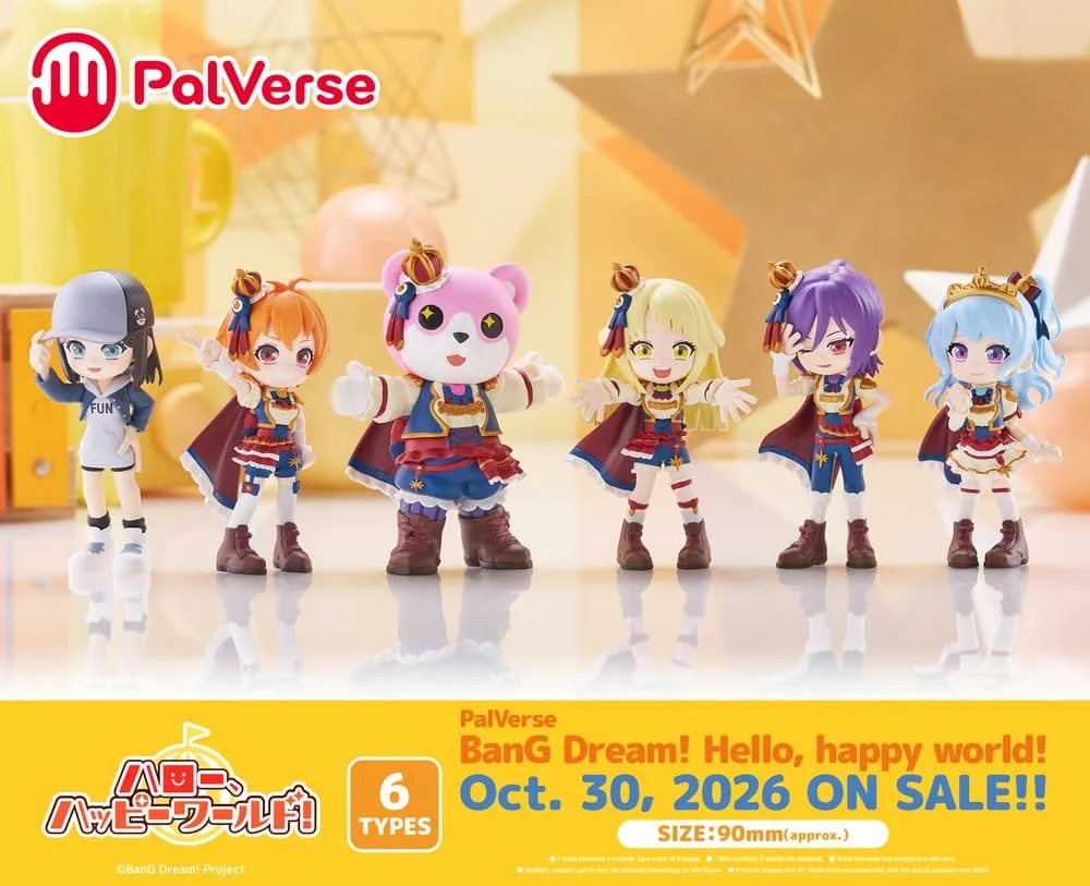 BanG Dream Mini Figures – Hello Happy World Blind Box Display of 6 18